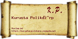 Kurusta Polikárp névjegykártya